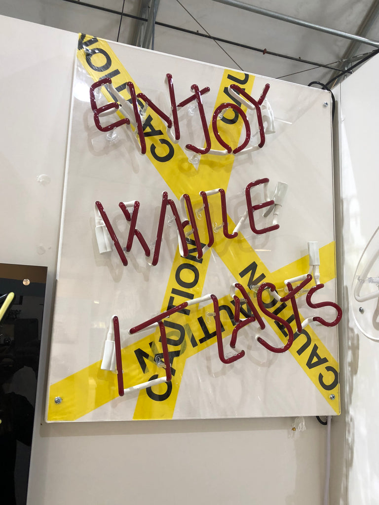 CUSTOM GLASS NEON SIGN "ENJOY WHILE IT LASTS"