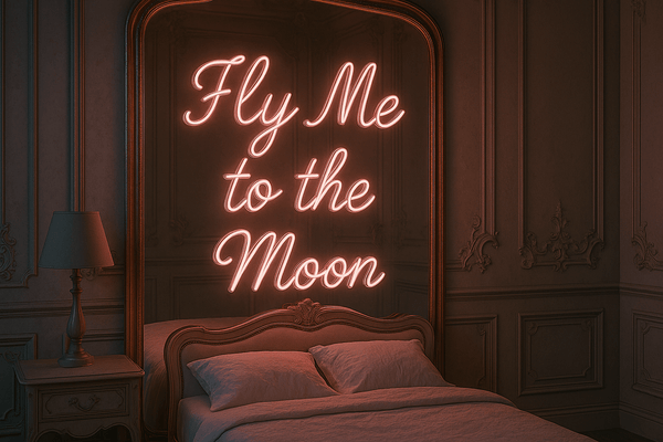 fly me to the moon LED  neon sign