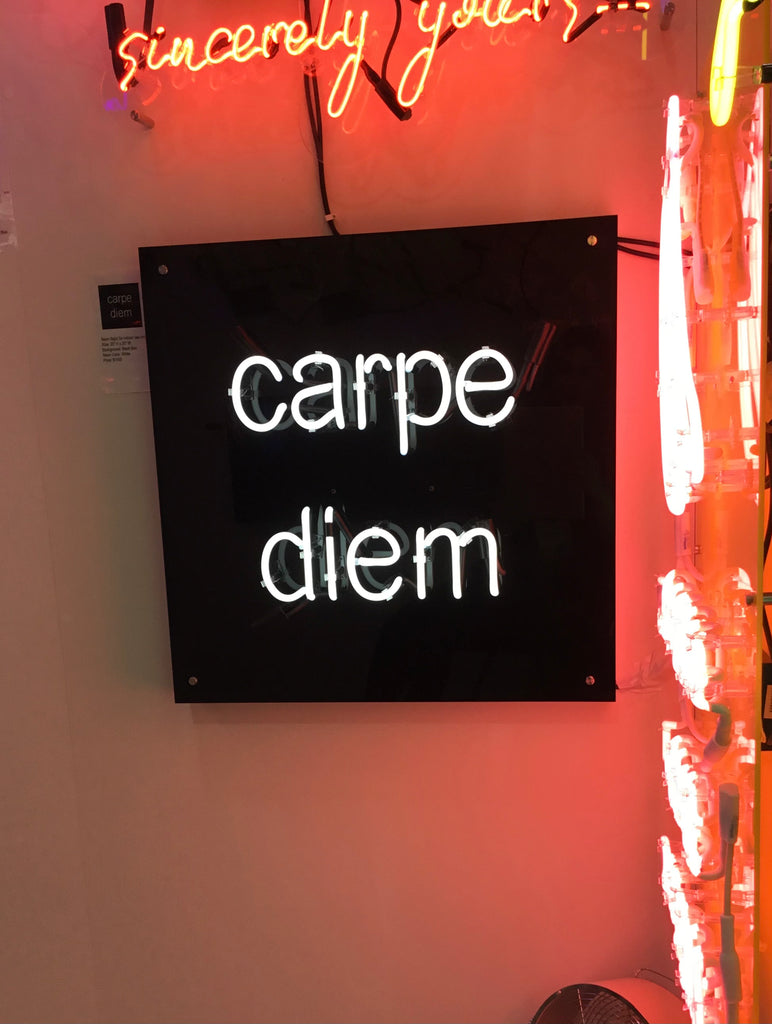 CUSTOM GLASS NEON SIGN ''CARPE DIEM''
