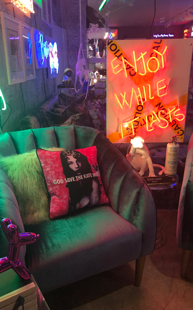 CUSTOM GLASS NEON SIGN "ENJOY WHILE IT LASTS"