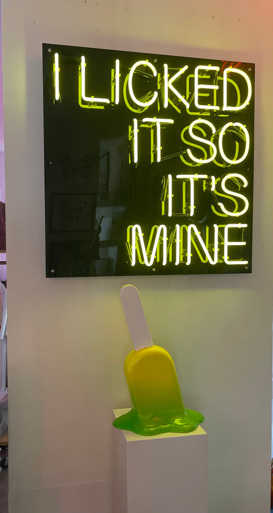 CUSTOM GLASS NEON SIGN "IT'S MINE"