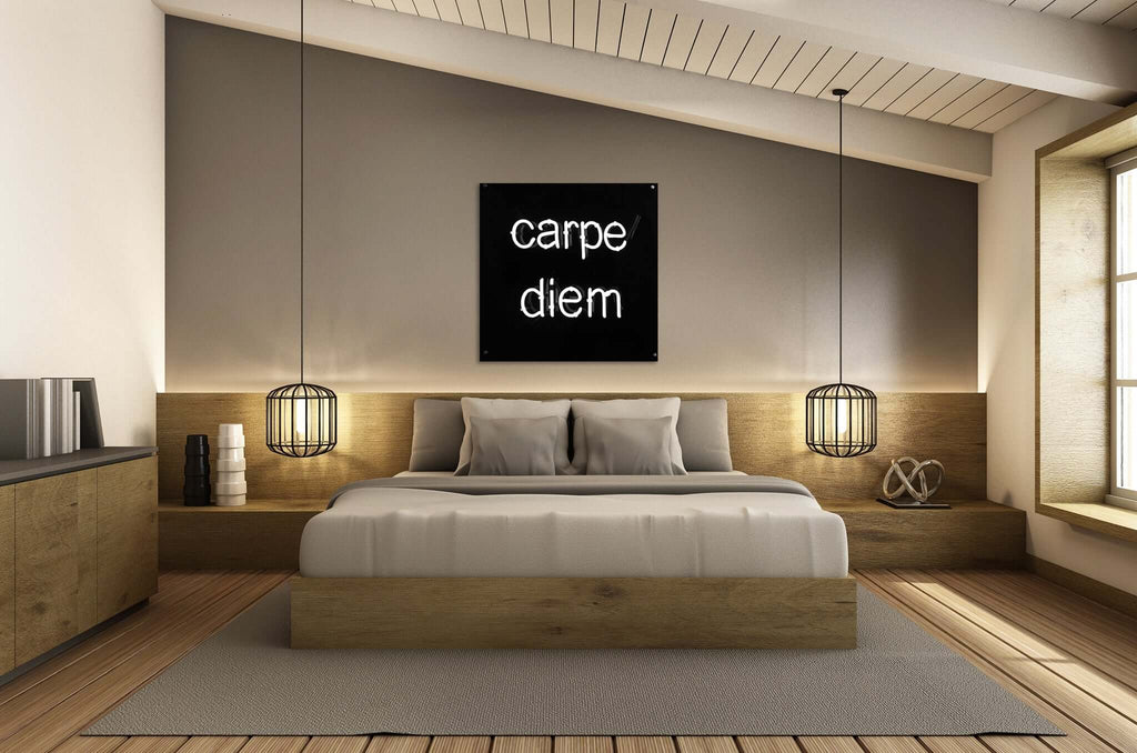 CUSTOM GLASS NEON SIGN ''CARPE DIEM''