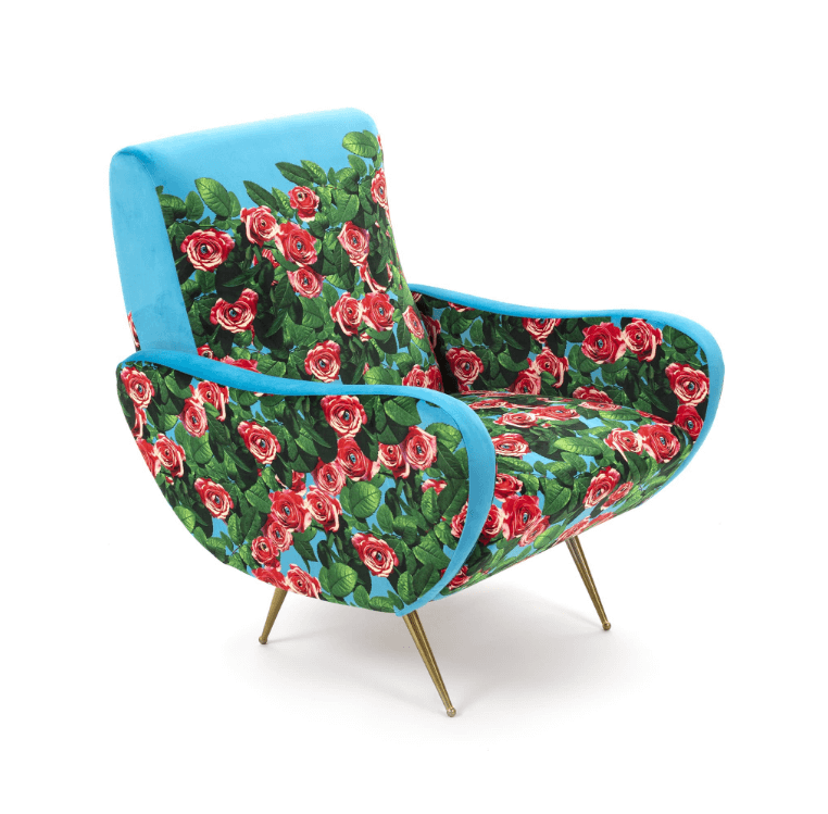 Seletti Toiletpaper Roses Armchair