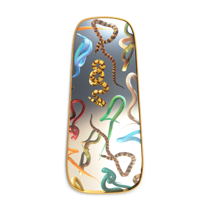 Seletti Snakes Gold Frame Mirror