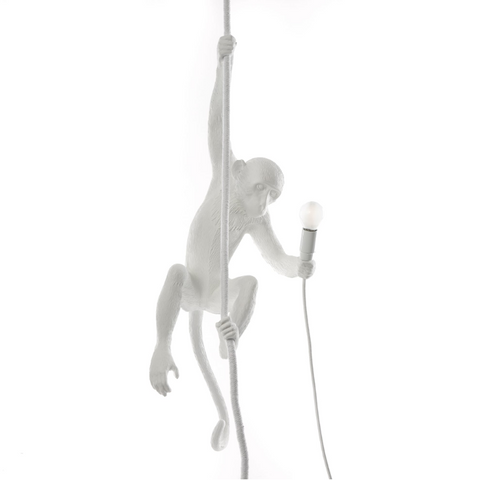 Standing Monkey Lamp OUTDOOR Version White