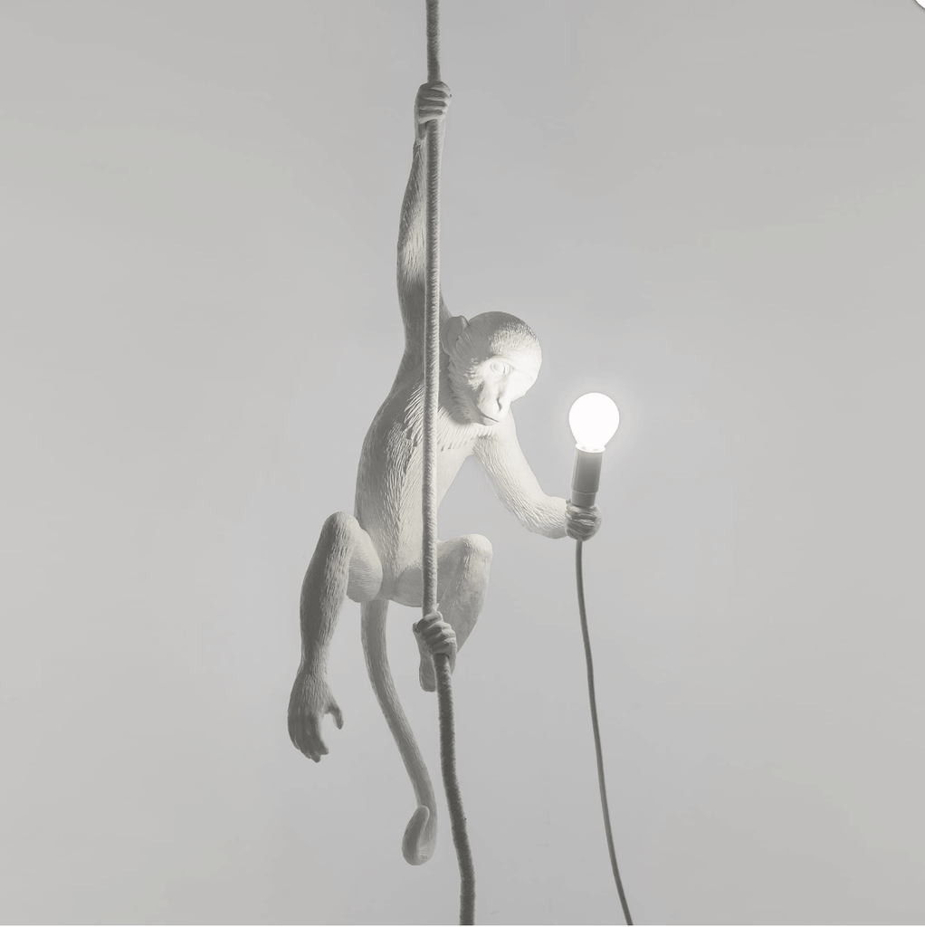 Ceiling Monkey Lamp OUTDOOR Version White