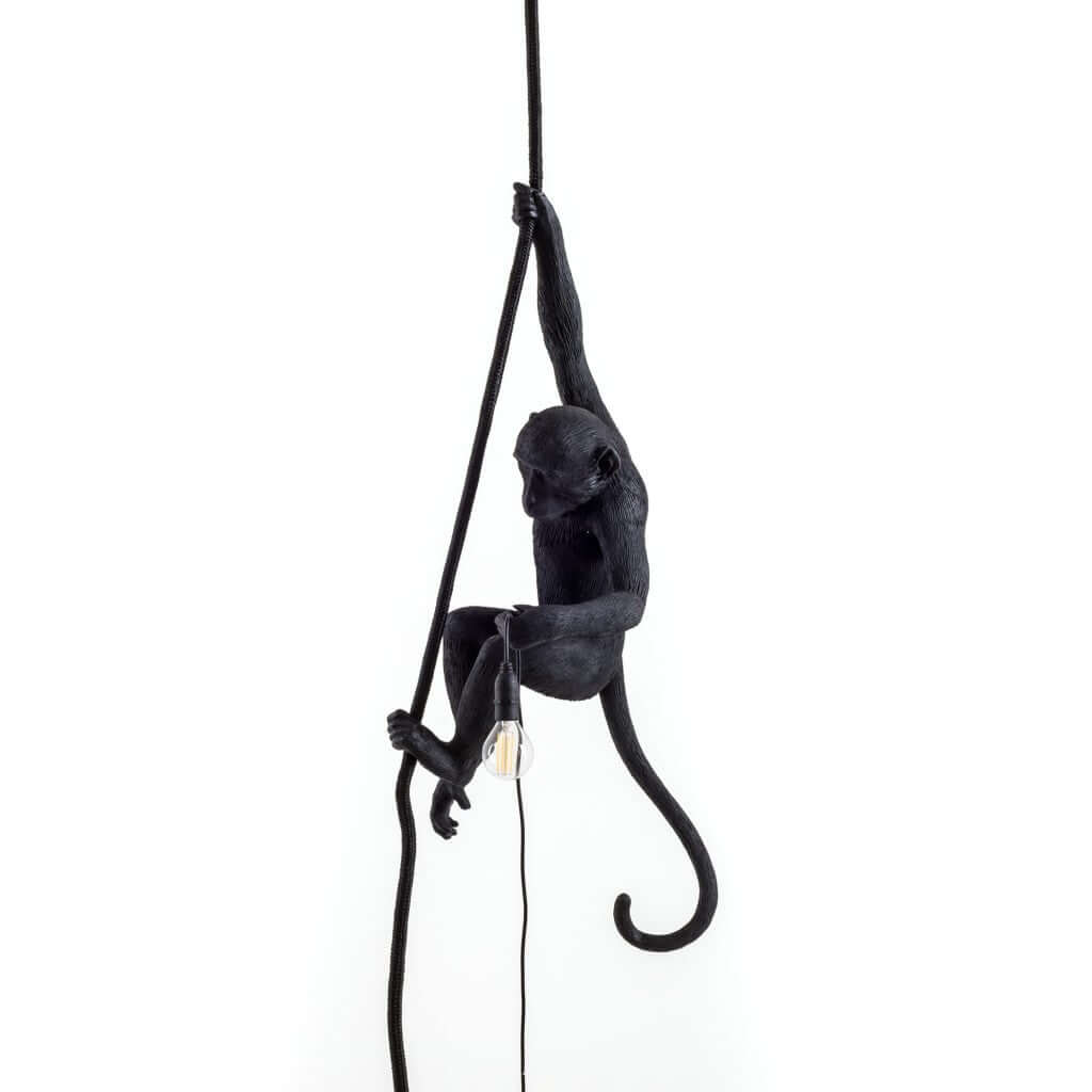 Ceiling Monkey Lamp Black
