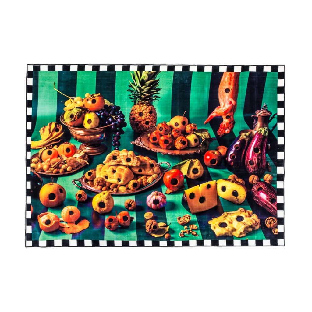 Seletti Toiletpaper Rectangular Rug Food with Holes