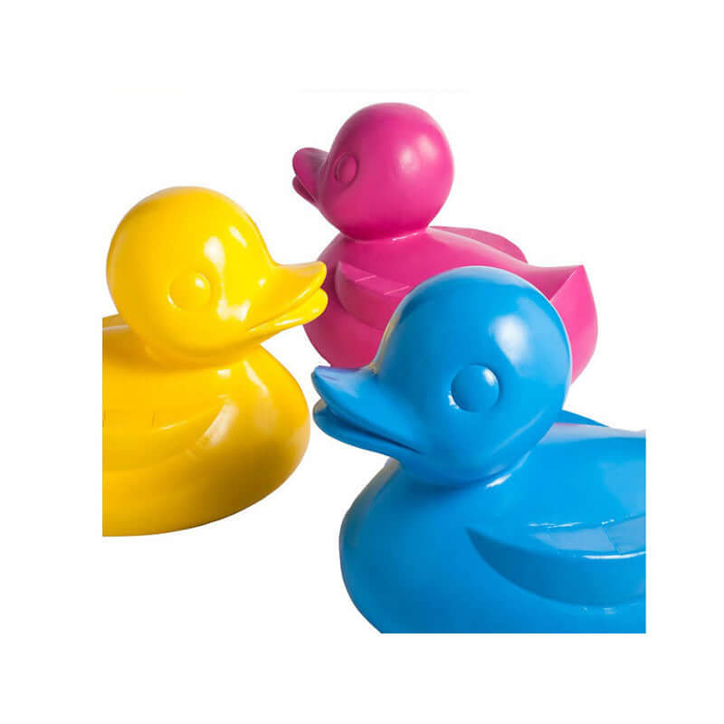 Large Yellow Fiberglass Duck Sculpture – Luxury Modern Outdoor Art Statue