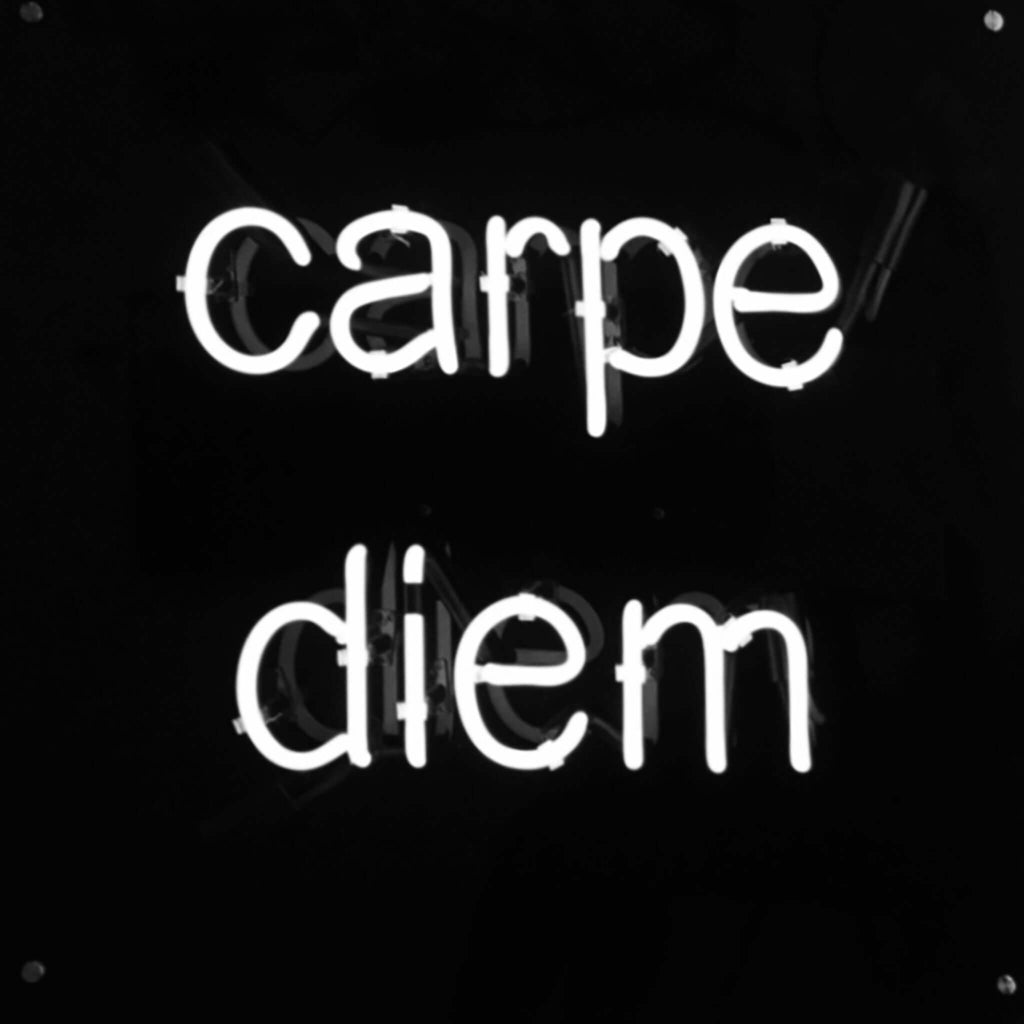 CUSTOM GLASS NEON SIGN ''CARPE DIEM''