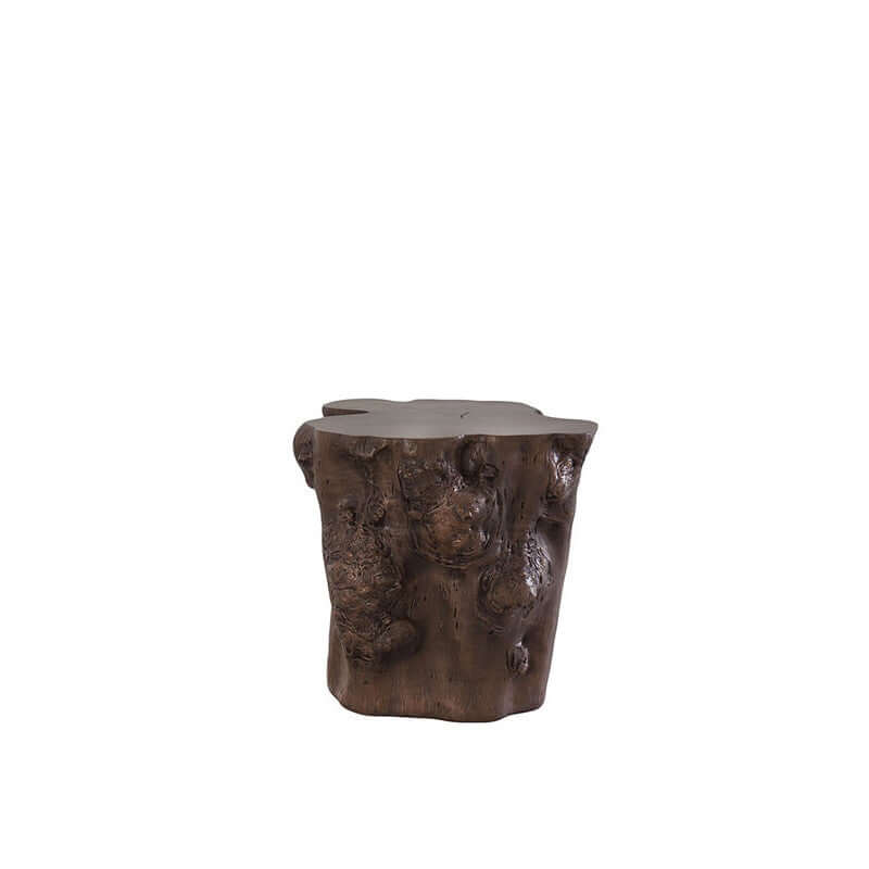 Log Side Table Bronze