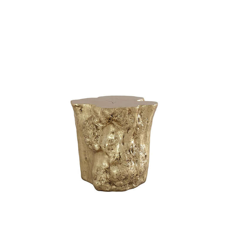 Log Side Table Gold