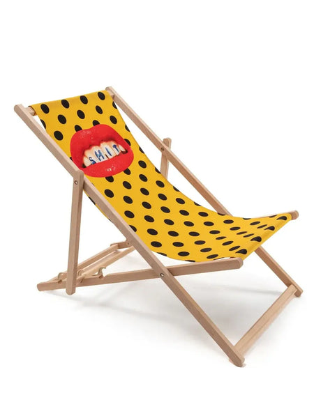Seletti polka-dot deck chair
