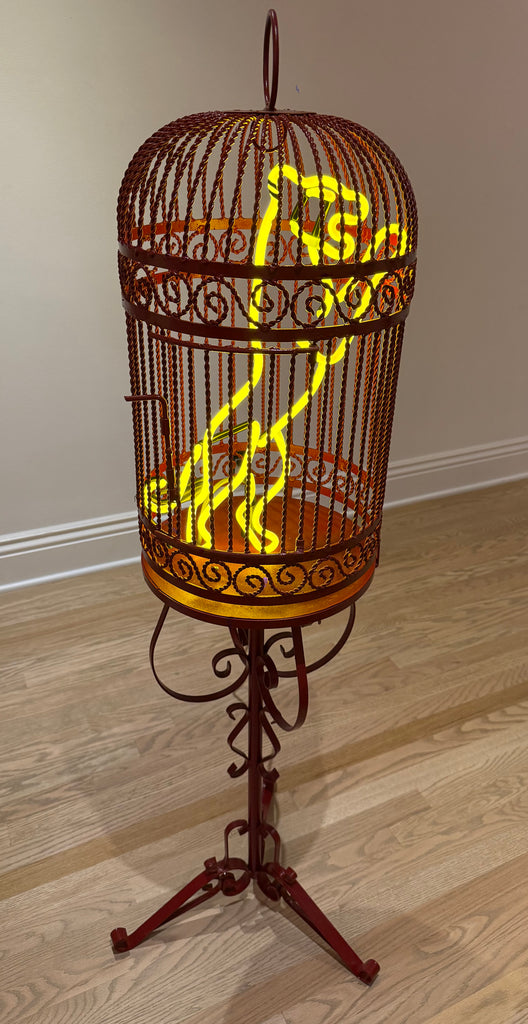 “Le Jaguar” – One-of-One Neon Birdcage Sculpture | Luxury Neon Art