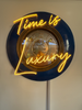 “Time Is Luxury” – Illuminated Vintage Clock Sculpture | One of One