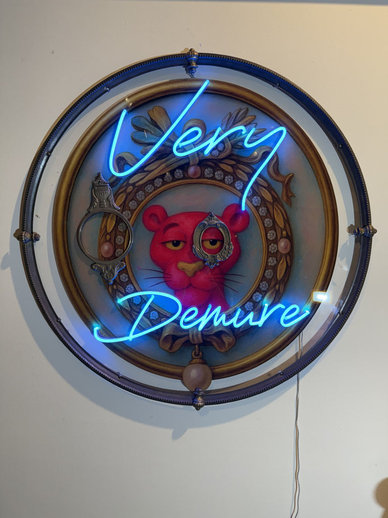 “Very Demure” – Illuminated Vintage Wall Brooch Sculpture | One of One