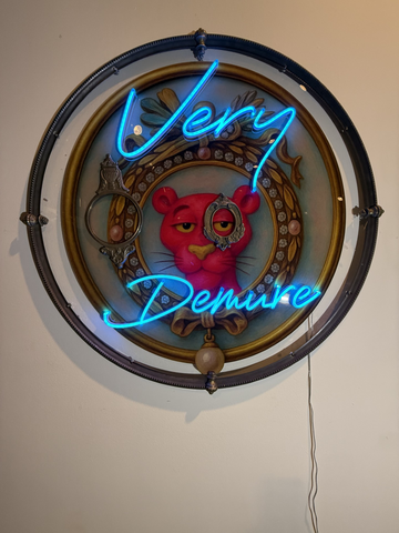 “Le Jaguar” – One-of-One Neon Birdcage Sculpture | Luxury Neon Art