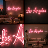 Authentic real glass Los Angeles neon sign handcrafted in USA