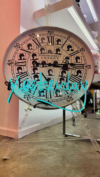 “Yesterday” Neon Clock – Limited Edition 1 of 1 Beatles Tribute (2024)