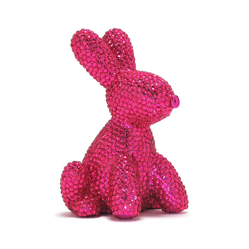 Pink Jeweled Bunny Bank