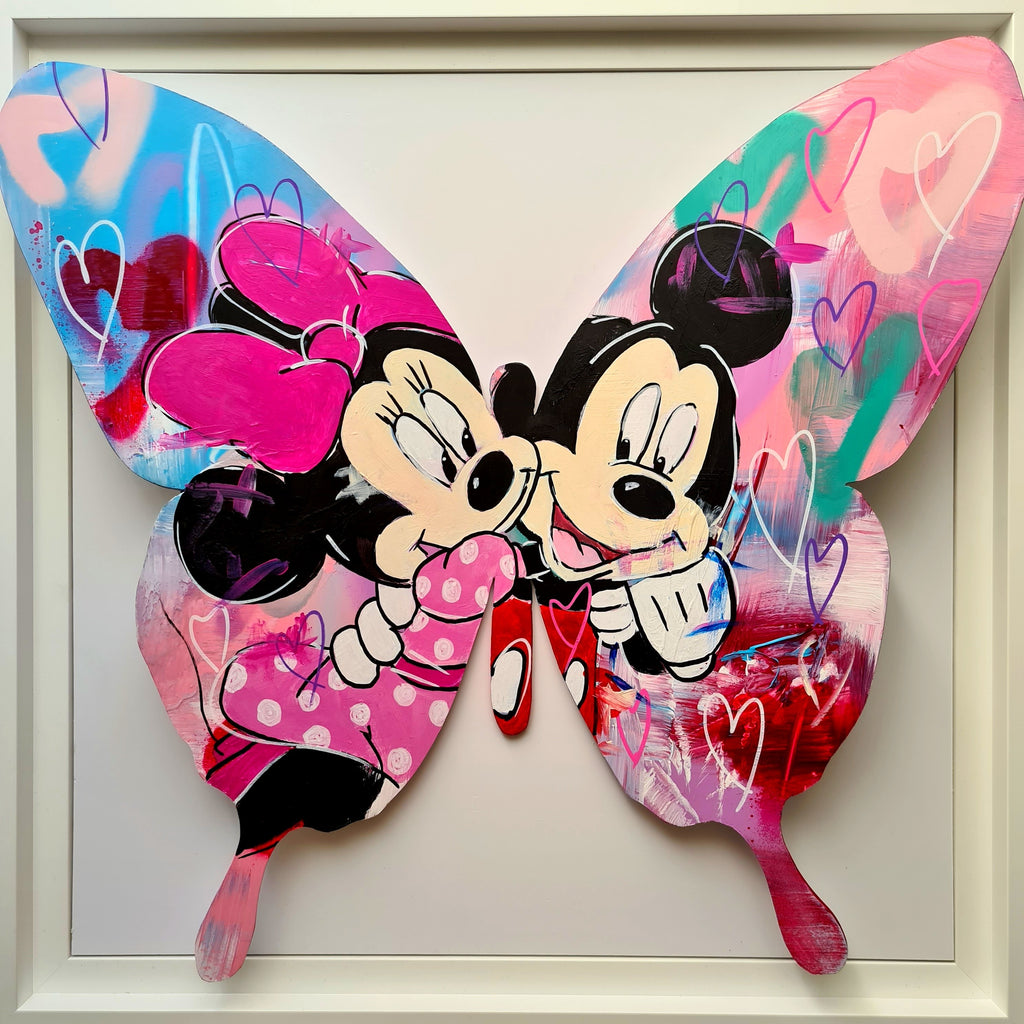 "Papillon Amour Minnnie et Mickey"