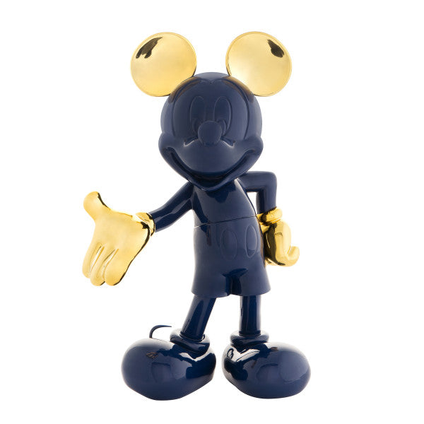 navy and gold mickey sculpture