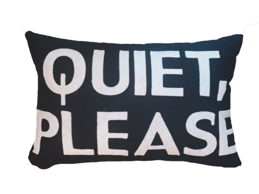 Quiety Please Custom Pillow