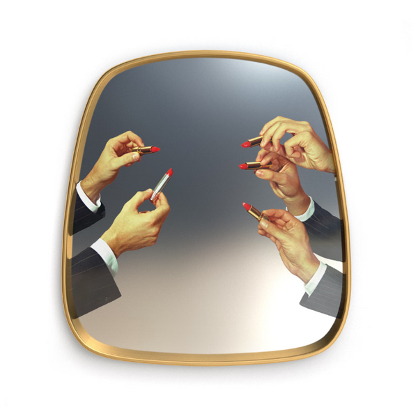 Seletti Lipsticks Gold Frame Mirror