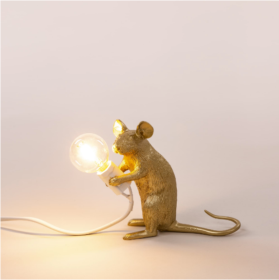 Gold Mouse Lamp Mac