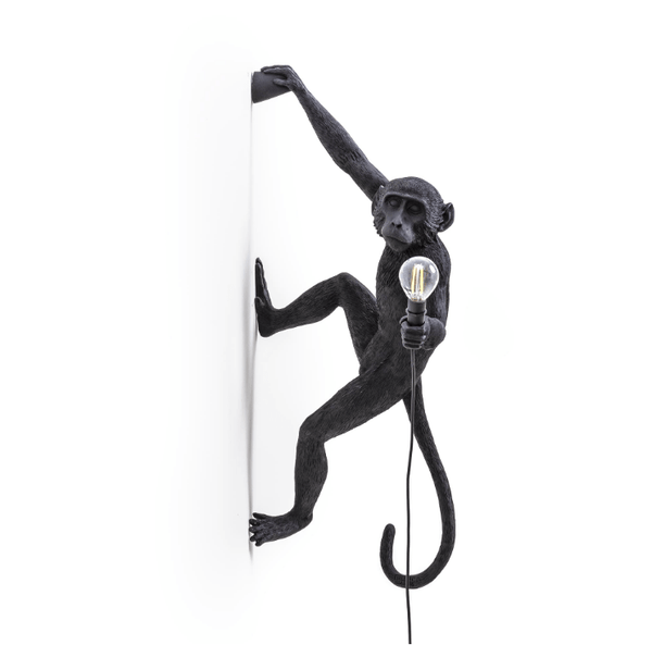 Wall Hanging Monkey Lamp Black Right Version