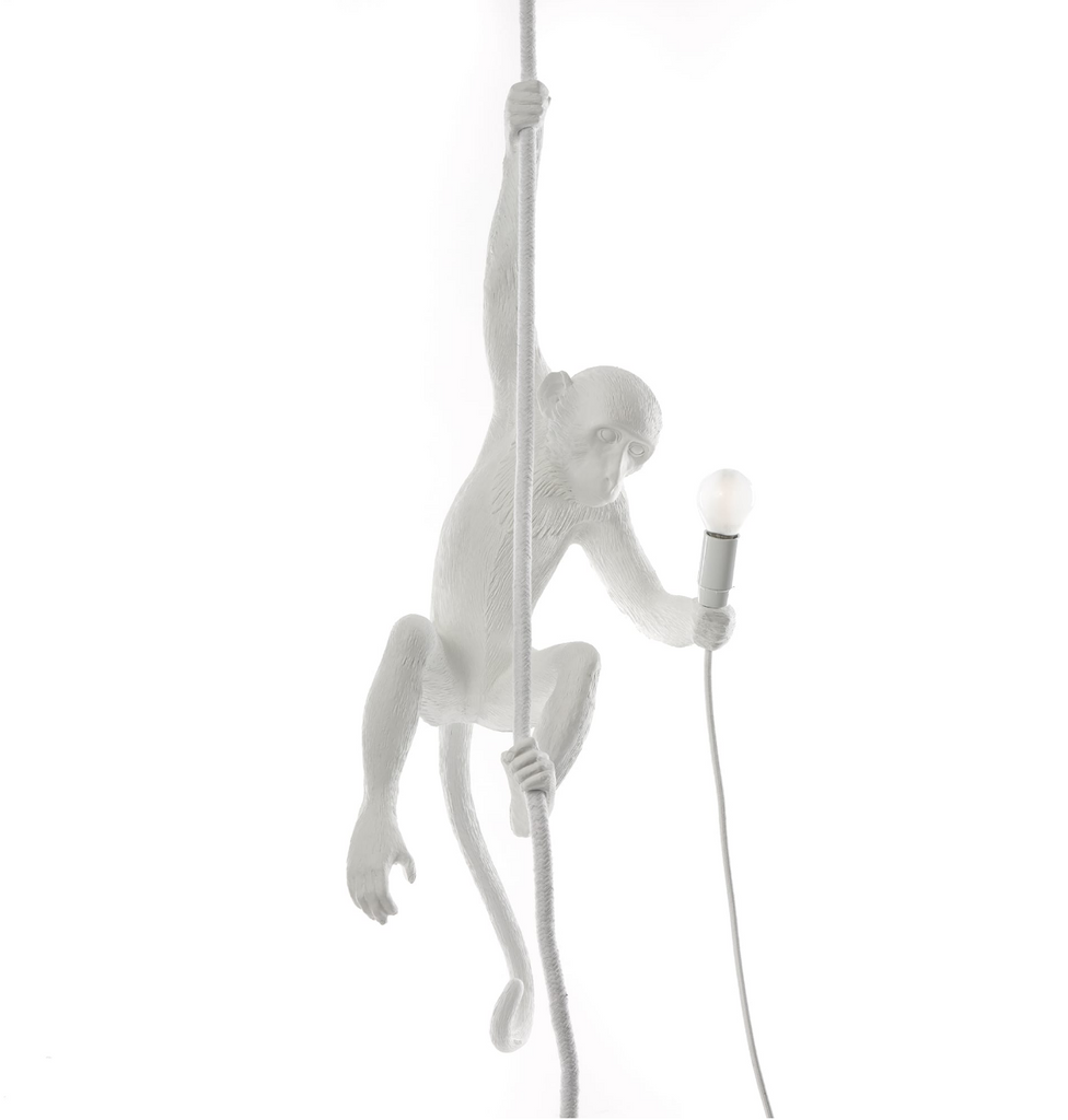 Ceiling Monkey Lamp OUTDOOR Version White