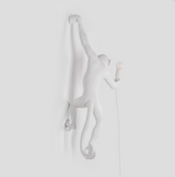 Wall Hanging Monkey Lamp OUTDOOR Version White Left