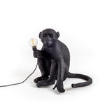 Sitting Monkey Lamp Black