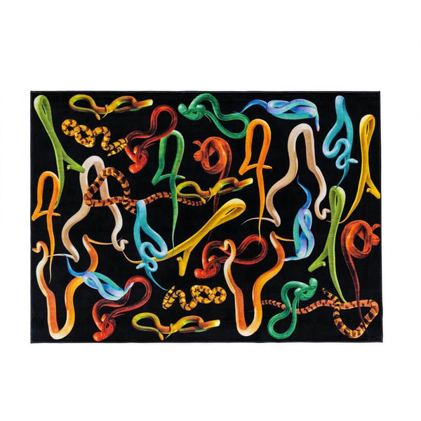 Seletti Toiletpaper Rectangular Rug  Snakes