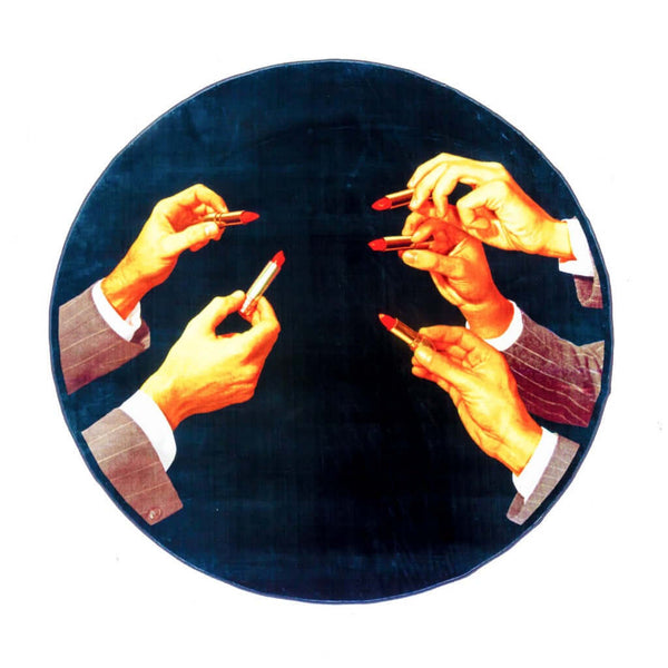 Seletti Toiletpaper Round Rug  Lipsticks