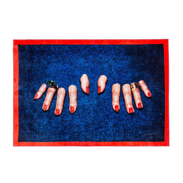 Seletti Toiletpaper Rectangular Rug  Fingers