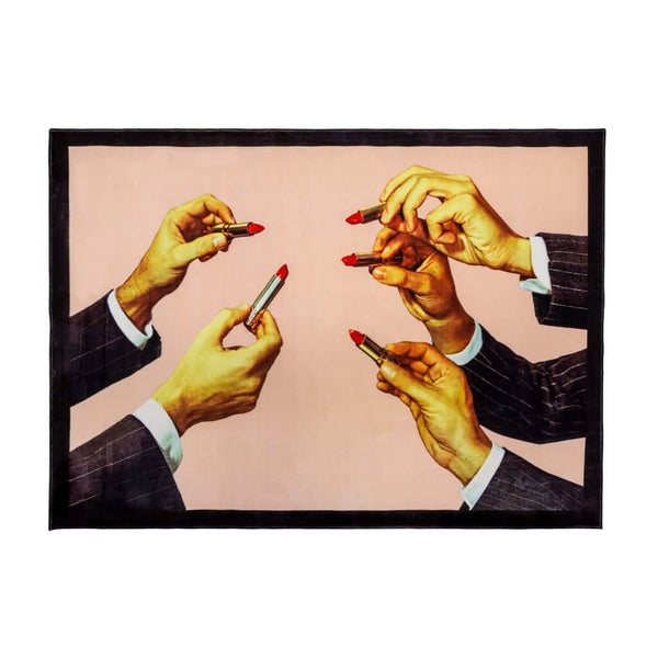 Seletti Toiletpaper Rectangular Rug  Lipsticks