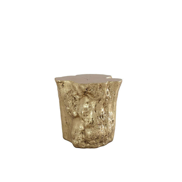 Log Side Table Gold