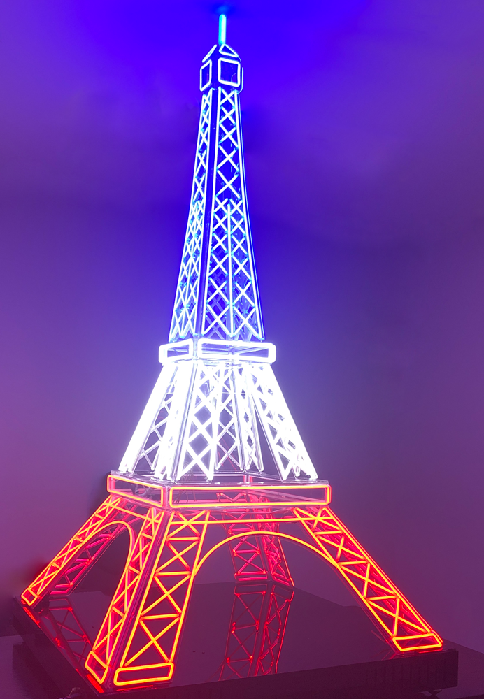 Eiffel Tower Neon Floor Sculpture