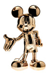 welcome mickey sculpture gold chrome